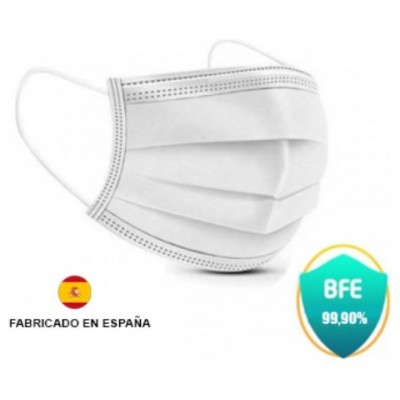 ProSafe Pack 40 Mascarillas Quirurgicas Desechables Tipo IIR - BFE Color Blanco