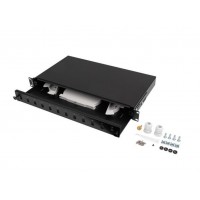 PATCH PANEL LANBERG 1U 19" FIBRA OPTICA 12 PTS SC SIMPLEX O 12 LC DUPLEX BK+ACC