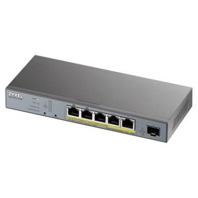 Zyxel GS1350-6HP-EU0101F switch Gestionado L2 Gigabit Ethernet (10/100/1000) Energía sobre Ethernet (PoE) Gris (Espera 4 dias)