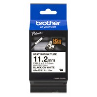 BROTHER Cinta tubo termorretractil. Texto negro sobre fondo blanco. PTE300, PTE550W, PTP750W, PTP900