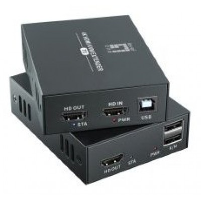 EXTENSOR HDMI 4K + USB SOBRE CAT6 HASTA 100 METROS