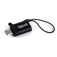 iggual Adaptador USB OTG tipo C a USB-A 3.1 negro