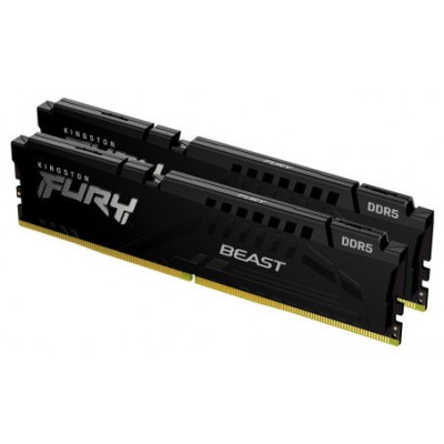 MEMORIA KINGSTON FURY BEAST BLACK DDR5 32GB KIT2  5200MT/S  CL36   KF552C36BBEK2-32 (Espera 4 dias)