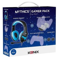 PACK GAMER KONIX PS4 HEADSET GAMING + BASE DE CARGA