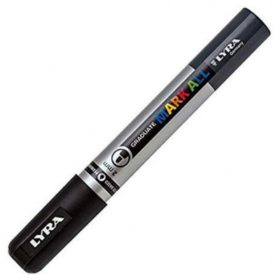 MARCADOR PERMANENTE MARK ALL NEGRO 2 MM LYRA GROOVE L6820099 (Espera 4 dias)