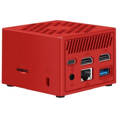 MINIPC LEOTEC INTEL N100 8GB 128GB M.2 WIN11 PRO PRE-INSTAL ROJO