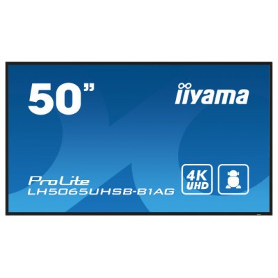 MONITOR IIYAMA 50" , UHD VA PANEL, HAZE 25%, 800CD/M, HORIZ Y VERT, SIGNAL FAILOVER, MM 2X 10W,  HDMI 2X, DP, USB 2.0 X2, WIFI, LAN, MEDIA PLAY USB PORT, CONTROL LAN / RS232C, IISIGNAGE2 (CMS/DMS), E-SHARE, ANDROID 11 OS,  24/7 OPERATION, VESA  (400X