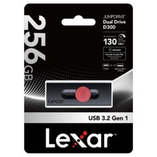 LEXAR 256GB DUAL TYPE-C AND TYPE-A USB 3.2 FLASH DRIVE, UP TO 130MB/S READ (Espera 4 dias)