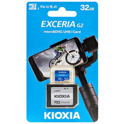 MICRO SD KIOXIA 32GB EXCERIA G2 W/ADAPTOR