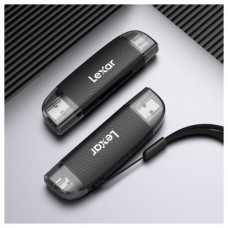 LEXAR DUAL SLOT USB-A/C  MICROSD CARD USB 3.1 READER, SUPPORTS MICROSD AND SD CARDS (Espera 4 dias)