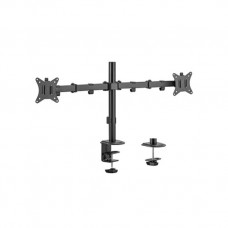 ADJUSTABLE DESK 2DISPLAY MOUNTING ARM ROTATE TILT SWIVEL 17""-32""? UP TO 9 KG