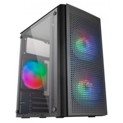 CAJA MICROATX GAMING MARS GAMING MC300 BLACK FRONTAL