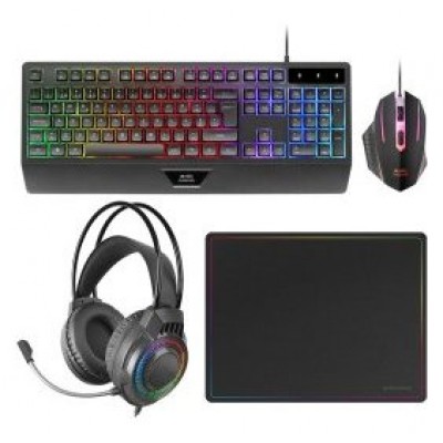TECLADO MOUSE HEADSET Y ALFOMBRILLA MARS GAMING