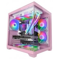 CAJA MICROATX CUBE MARS GAMING MC-VIEW2P ROSA CRISTAL