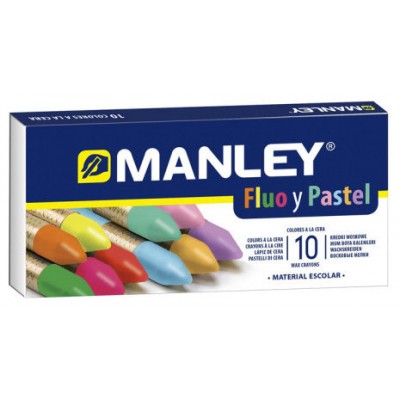 ESTUCHE 10 CERAS MANLEY (COLORES FLÚOR+PASTEL) ALPINO MNC00044 (Espera 4 dias)