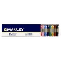 ESTUCHE DE 15 UNIDADES CERAS BLANDAS COLORES SURTIDOS MANLEY MNC00055 (Espera 4 dias)