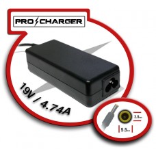 Cargador 19V/4.74A 5.5mm x 3.0mm 90w Pro Charger (Espera 2 dias)