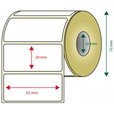 PACK DE 6 ROLLOS DE ETIQUETAS ADHESIVAS TERMICAS