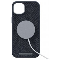 FUNDA MAGSAFE IPHONE 14 PIEL DE SALMON NEGRO NJORD (Espera 4 dias)