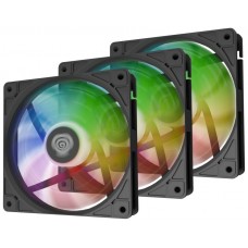 VENTILADOR GENESIS OXAL 120 ARGB NEGRO PACK 3 UDS