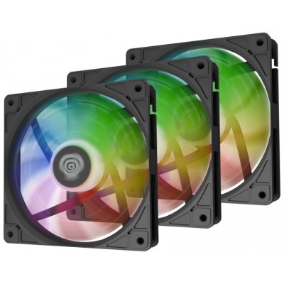 VENTILADOR GENESIS OXAL 120 ARGB NEGRO PACK 3 UDS