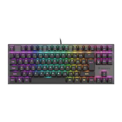 TECLADO GAMING GENESIS THOR 303 TKL RGB NEGRO MECANICO SWITCH OUTEMU ROJO