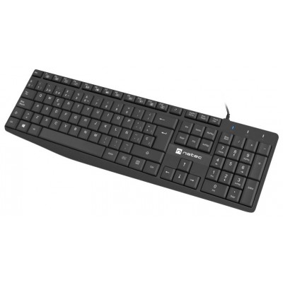 TECLADO NATEC NAUTILUS SLIM LAYOUT 106 TECLAS NEGRO