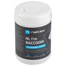 TOALLITAS LIMPIADORAS NATEC RACOON 10X10 CM PACK 100 UDS