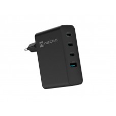 CARGADOR NATEC RIBERA GAN 100W 3XUSB-C + 1XUSB-A PD3.0 QC3.0 NEGRO CARGADOR NATEC RIBERA GAN 100W 3XUSB-C + 1XUSB-A PD3.0 QC3.0 NEGRO