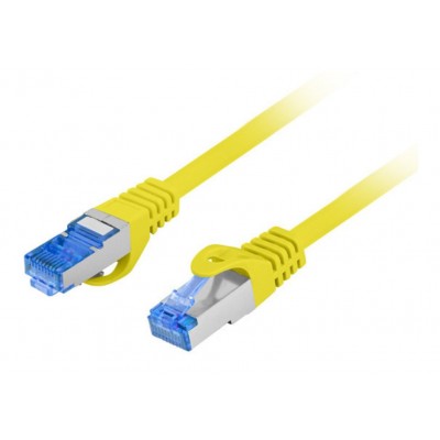 CABLE RED LANBERG CAT.6A S/FTP LSZH CCA 0.25M AMARILLO FLUKE PASSED
