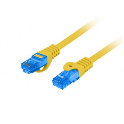 CABLE RED LANBERG CAT.6A S/FTP LSZH CCA 1M AMARILLO FLUKE PASSED