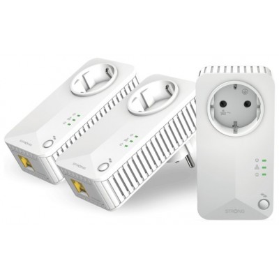 Strong Powerline 600 Triple Pack EU V2 600 Mbit/s Ethernet Blanco 3 pieza(s) (Espera 4 dias)