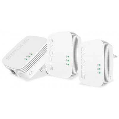 Strong Powerline 600 Triple Pack Mini 600 Mbit/s Ethernet Blanco 3 pieza(s) (Espera 4 dias)
