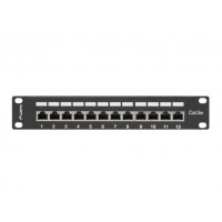 PATCH PANEL LANBERG 12 PUERTOS 1U 10" CAT.5E BLINDADO NEGRO PATCH PANEL LANBERG 12 PUERTOS 1U 10" CAT.5E BLINDADO NEGRO
