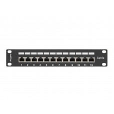 PATCH PANEL LANBERG 12 PUERTOS 1U 10" CAT.5E BLINDADO NEGRO PATCH PANEL LANBERG 12 PUERTOS 1U 10" CAT.5E BLINDADO NEGRO