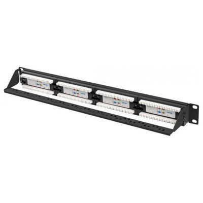 PATCH PANEL LANBERG 24 PUERTOS 1U 19? CAT.6A UTP NEGRO