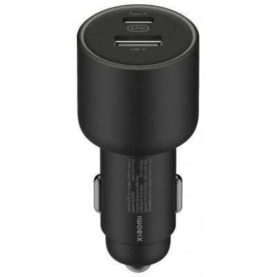 CARGADOR COCHE 67W USB-A TYPE-C 1xUSB-A/1xUSB TYPE-C/ 2A/6A NEGRO XIAOMI (Espera 4 dias)