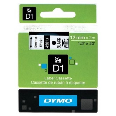 DYMO Cinta LM D1 12mmx7m Blanco/negro