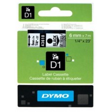DYMO Cinta LM D1 6mmx7m Negro/transparente