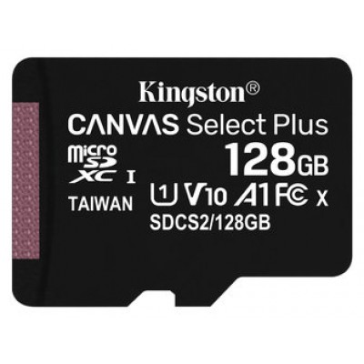 Kingston Technology Canvas Select Plus memoria flash 128 GB MicroSDXC Clase 10 UHS-I (Espera 4 dias)