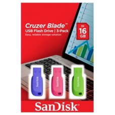 SanDisk Cruzer Blade 16GB unidad flash USB USB tipo A 2.0 Azul, Verde, Rosa (Espera 4 dias)