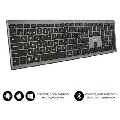 TECLADO SUBBLIM KEYBOARD BLUETOOTH PURE EXTENDED GREY