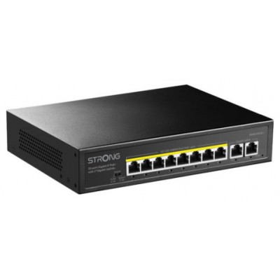 STRONG SWITCH 8 POE CON 2 ENLACES ASCENDENTES ETHERNET (Espera 4 dias)