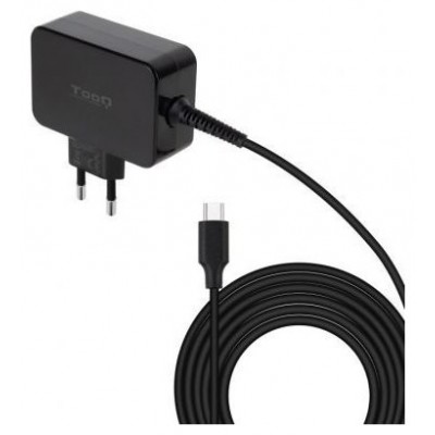 CARGADOR PORTATIL 65W TOOQ GAN USB-C PD NEGRO