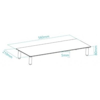 Tooq TQMR061 Soporte elevador monitores vidrio