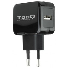 CARGADOR  USB TOOQ PARED 5V 2.4 A NEGRO TQWC-1S01