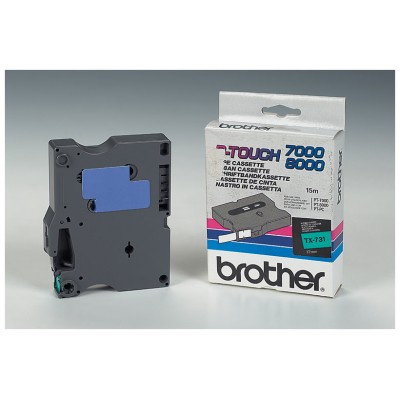 BROTHER Cinta laminada Verde / negro 12 mm