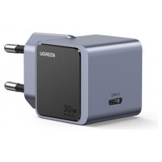 Ugreen Nexode S 30W USB-C GaN Fast Charger EU gray Teléfono móvil, Batería portátil, Teléfono Gris Corriente alterna Interior (Espera 4 dias)