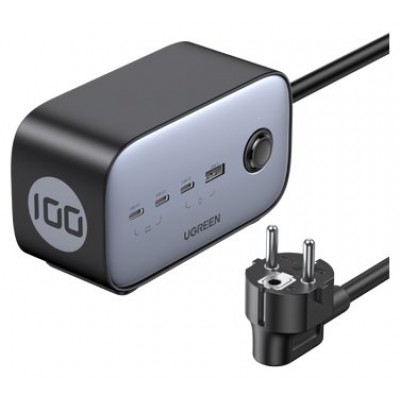 Ugreen DigiNest Pro 1 salidas AC Tipo C 1,8 m 4 3680 W Negro (Espera 4 dias)