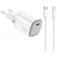 Celly Cargador Gan 1C 20w+ C A Light + Cable Celly Cargador Gan 1C 20w+ C A Light + Cable